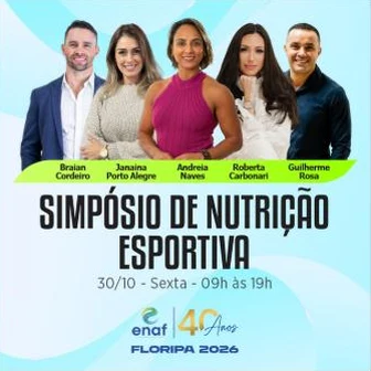 Arte do curso Simpósio de Nutrição Esportiva