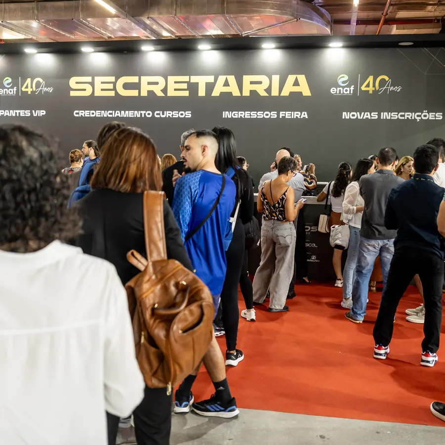 Fila no credenciamento do evento