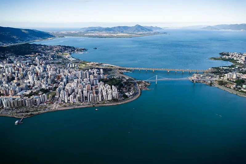 Vista aérea de Florianópolis